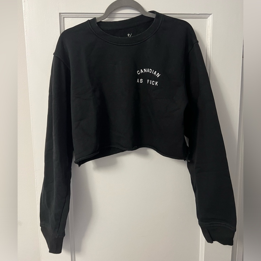 Peace Collective Black Cropped Sweatshirt